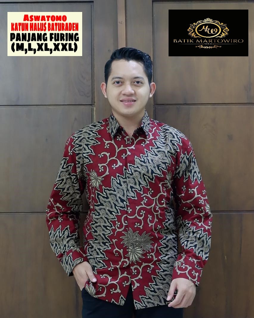 cover-ASWOTOMO MERAH KEMEJA BATIK PRIA SOLO LENGAN PANJANG LAPIS FURING BY MARTOWIRO-1