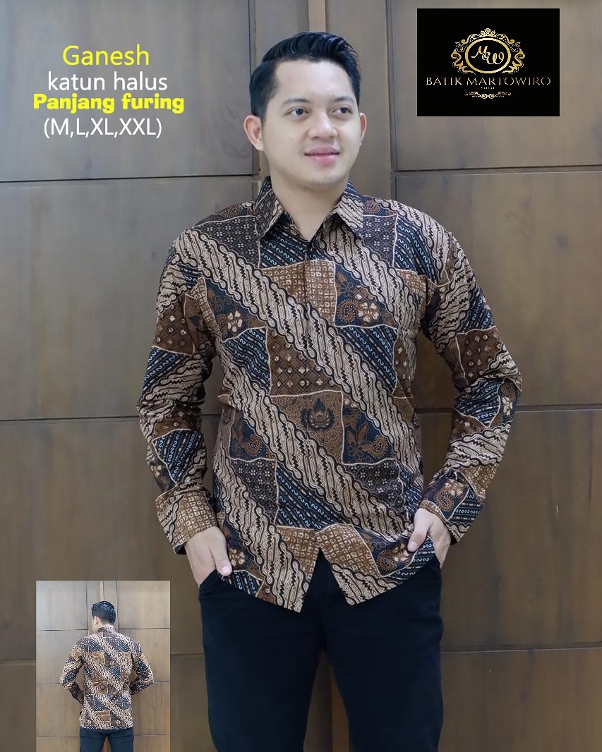 cover-GANESH KEMEJA BATIK PRIA SOLO LENGAN PANJANG LAPIS FURING BY MARTOWIRO-1