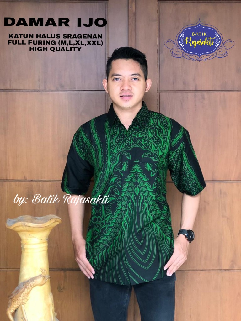 cover-DAMAR IJO Kemeja Batik Pria Solo Lengan Pendek Lapis Furing BY RAJASAKTI-1