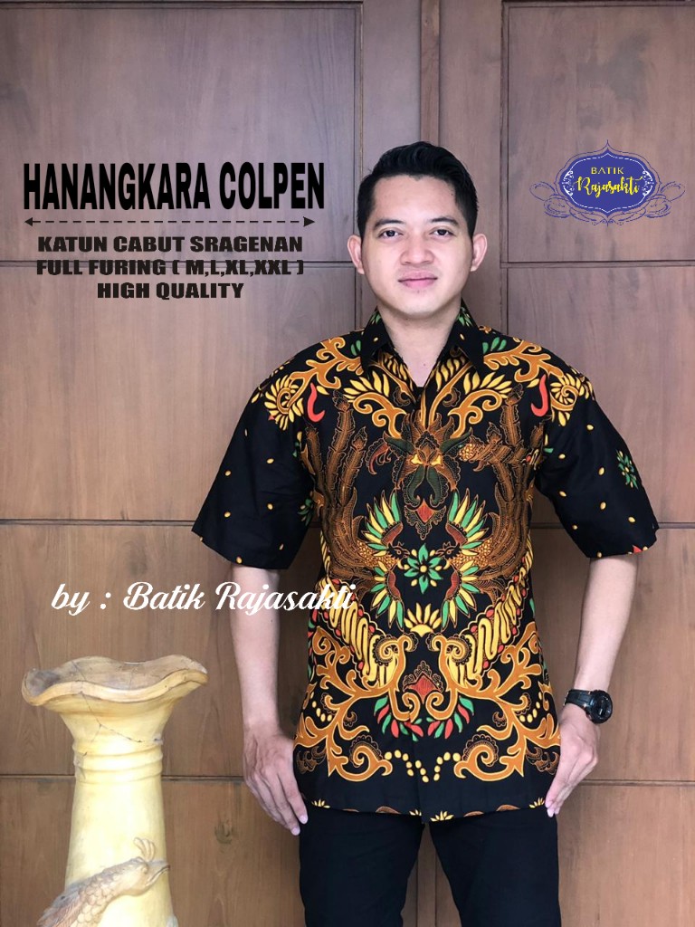 cover-HANANGKARA COLPEN Kemeja Batik Pria Solo Lengan Pendek Lapis Furing BY RAJASAKTI-1