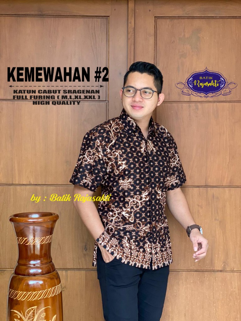 cover-KEMEWAHAN 2 Kemeja Batik Pria Solo Lengan Pendek Lapis Furing BY RAJASAKTI-1