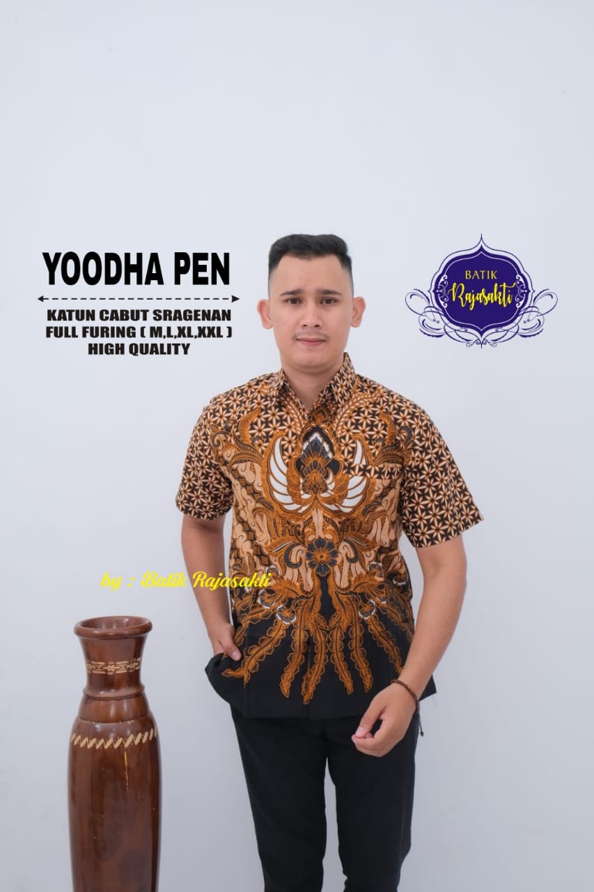 cover-YOODHA PEN Kemeja Batik Pria Solo Lengan Pendek Lapis Furing BY RAJASAKTI-1