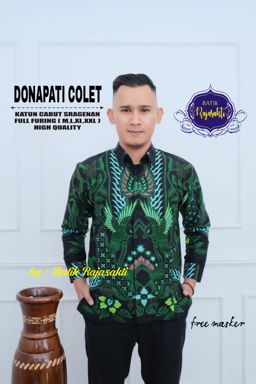 cover-DONAPATI COLET Kemeja Batik Pria Solo Lengan Panjang Lapis Furing BY RAJASAKTI-1