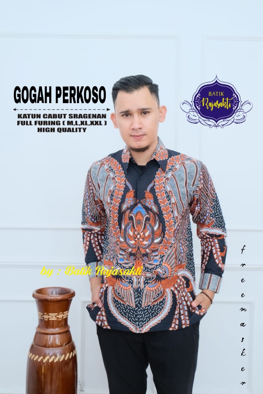 cover-GOGAH PERKOSO Kemeja Batik Pria Solo Lengan Panjang Lapis Furing BY RAJASAKTI-1