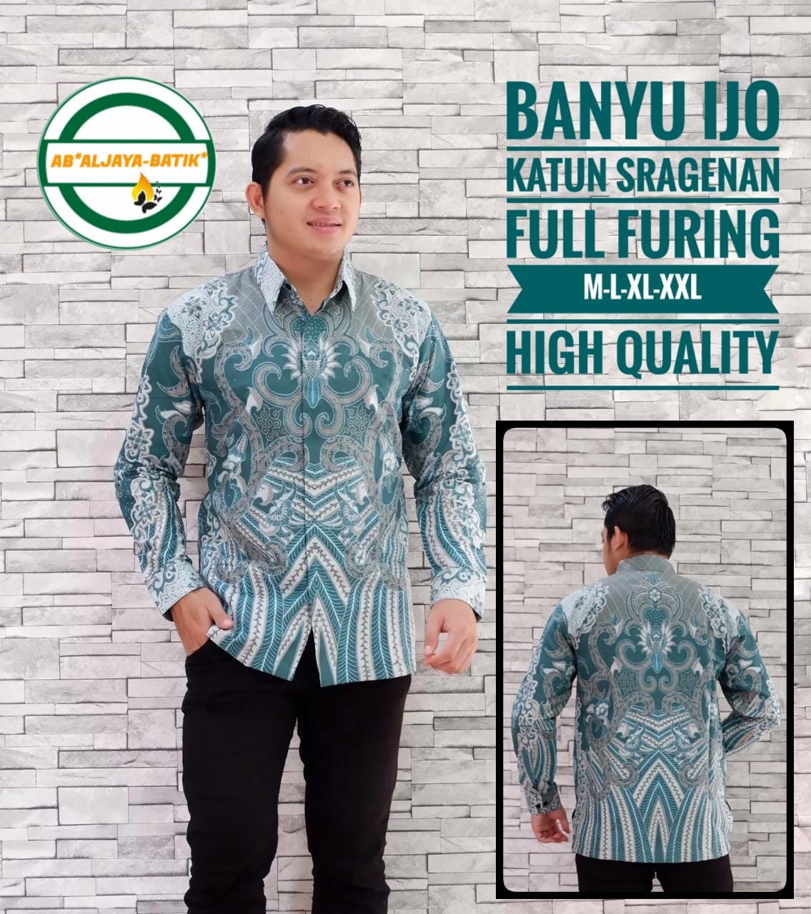 cover-BANYU IJO Kemeja Batik Pria Solo Lengan Panjang Lapis Furing BY ALJAYA-1