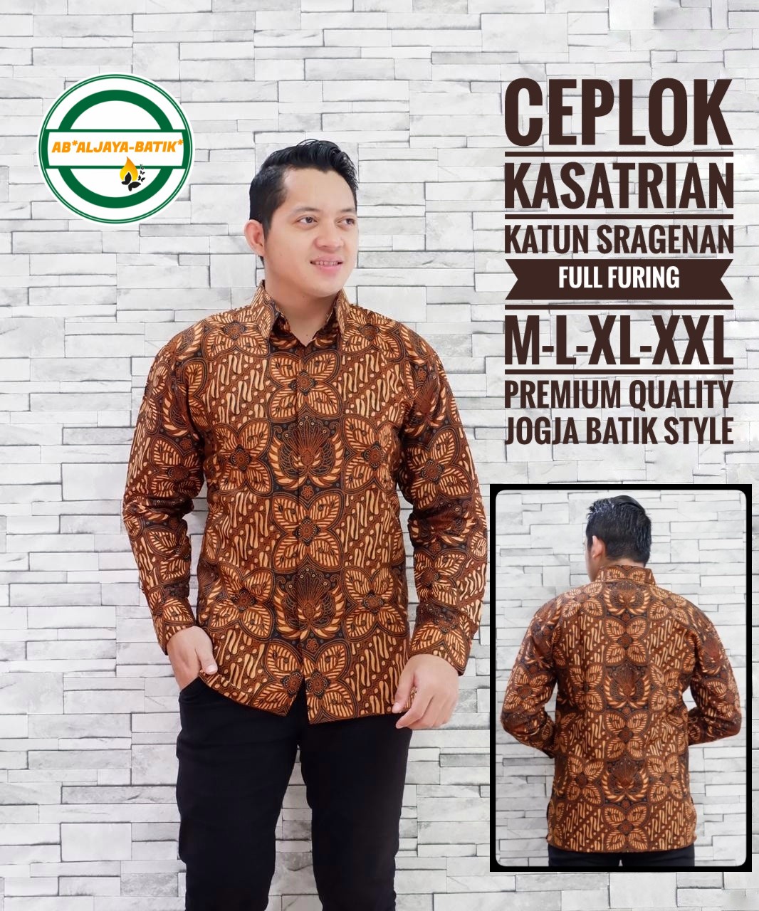 cover-CEPLOK Kemeja Batik Pria Solo Lengan Panjang Lapis Furing BY ALJAYA-1