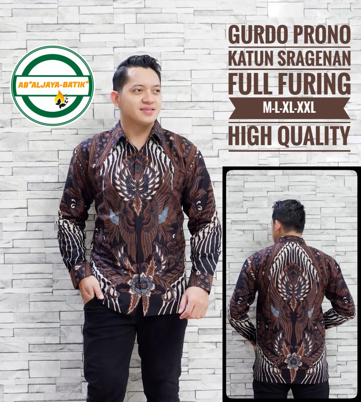 cover-GURDO PRONO Kemeja Batik Pria Solo Lengan Panjang Lapis Furing BY ALJAYA-1
