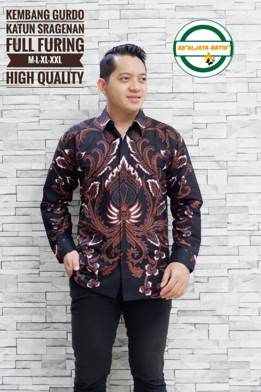 cover-KEMBANG GURDO Kemeja Batik Pria Solo Lengan Panjang Lapis Furing BY ALJAYA-1