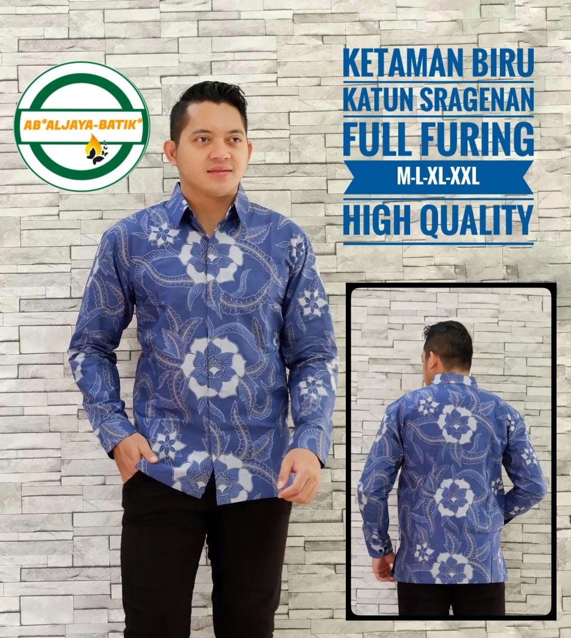 cover-KETAMAN BIRU Kemeja Batik Pria Solo Lengan Panjang Lapis Furing BY ALJAYA-1
