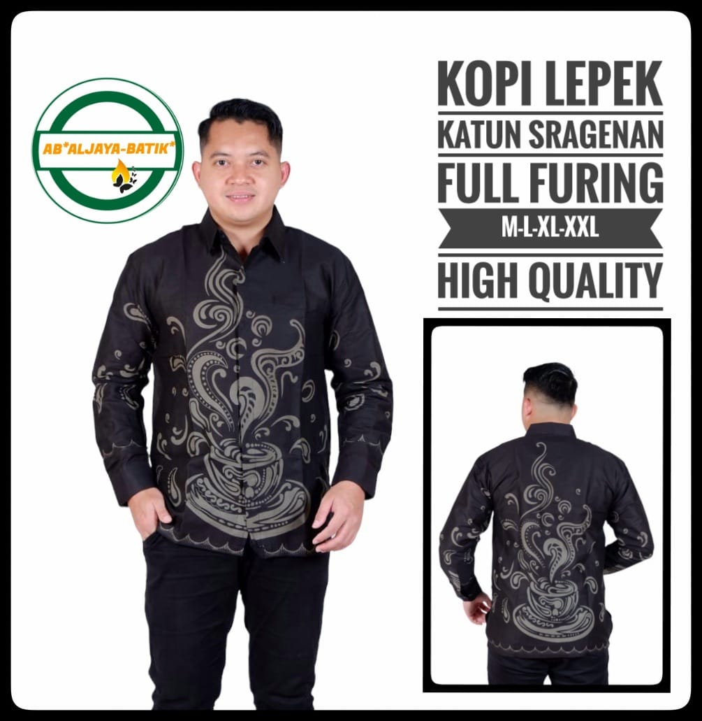 cover-KOPI LEPEK ALJAYA Kemeja Batik Pria Solo Lengan Panjang Lapis Furing BY ALJAYA-1