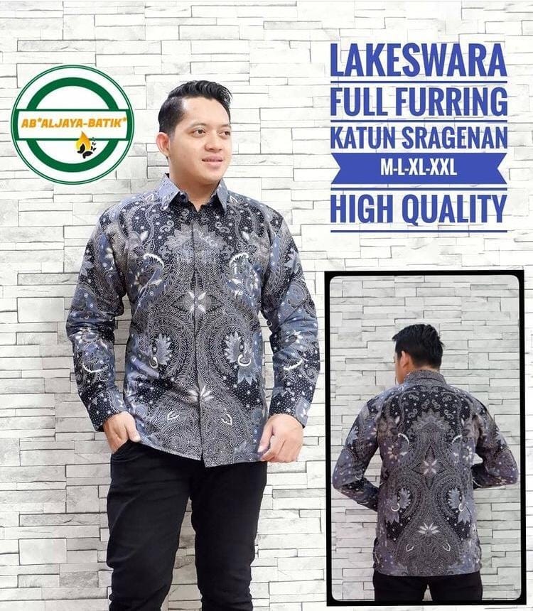 cover-LAKESWARA Kemeja Batik Pria Solo Lengan Panjang Lapis Furing BY ALJAYA-1