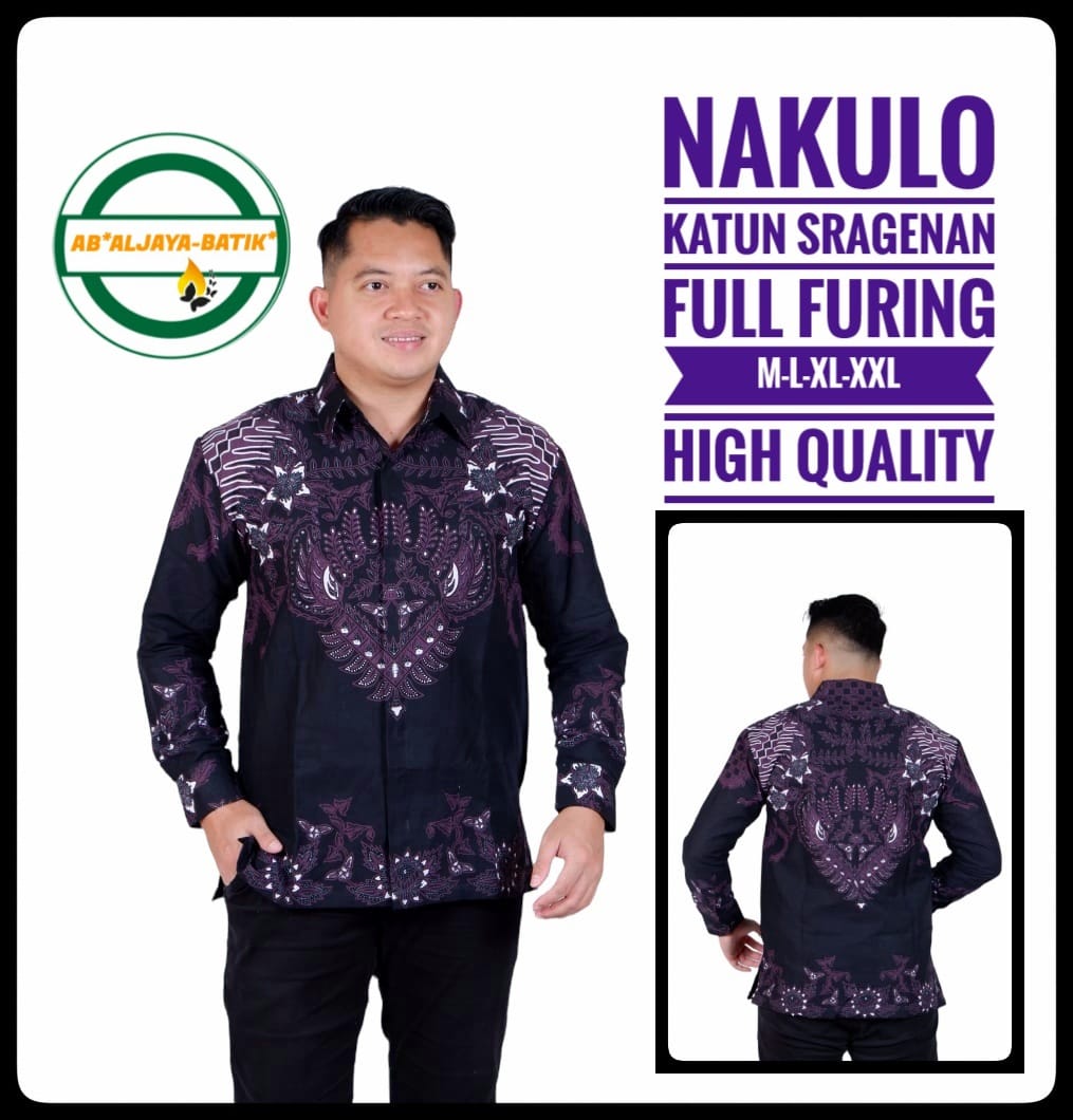 cover-NAKULO Kemeja Batik Pria Solo Lengan Panjang Lapis Furing BY ALJAYA-1