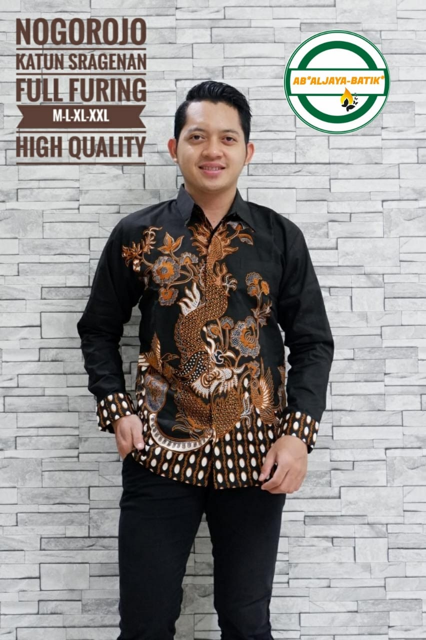 cover-NOGOROJO Kemeja Batik Pria Solo Lengan Panjang Lapis Furing BY ALJAYA-1