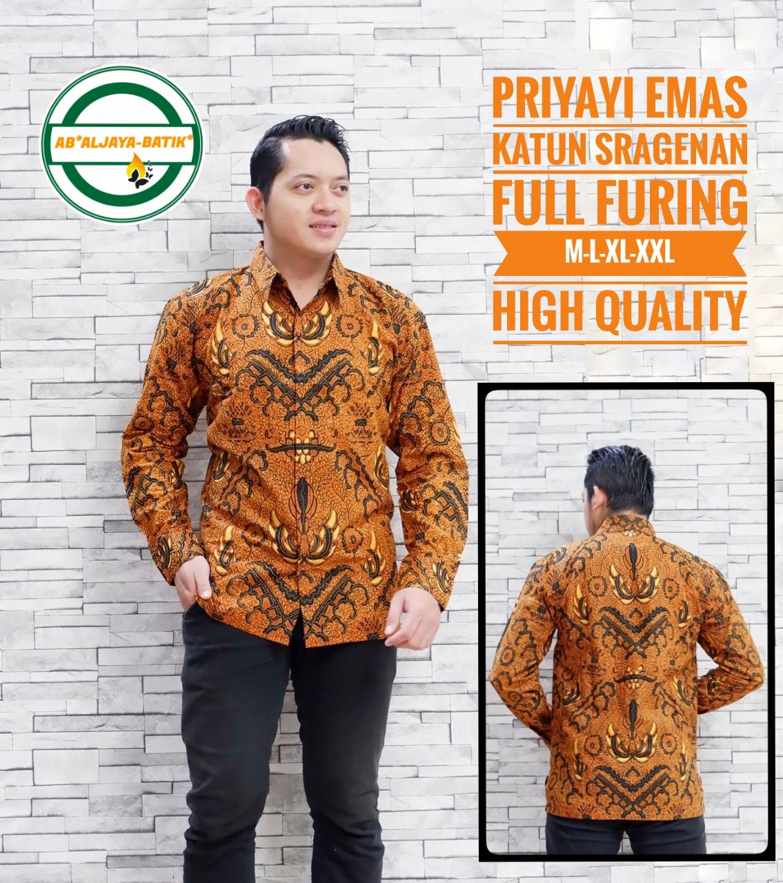 cover-PRIYAYI EMAS Kemeja Batik Pria Solo Lengan Panjang Lapis Furing BY ALJAYA-1