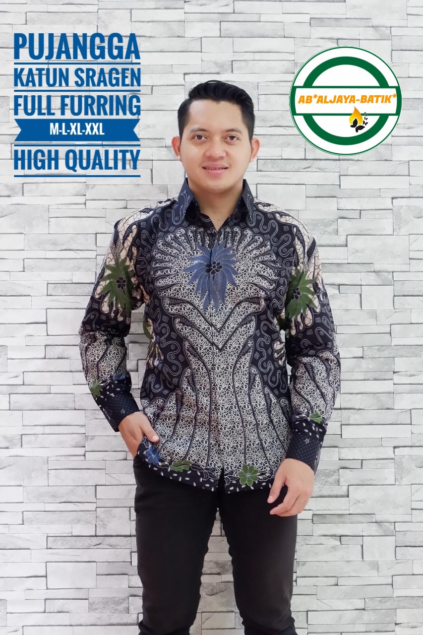 cover-PUJANGGA Kemeja Batik Pria Solo Lengan Panjang Lapis Furing BY ALJAYA-1