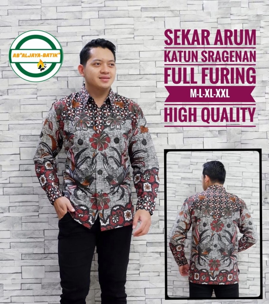 cover-SEKAR ARUM Kemeja Batik Pria Solo Lengan Panjang Lapis Furing BY ALJAYA-1