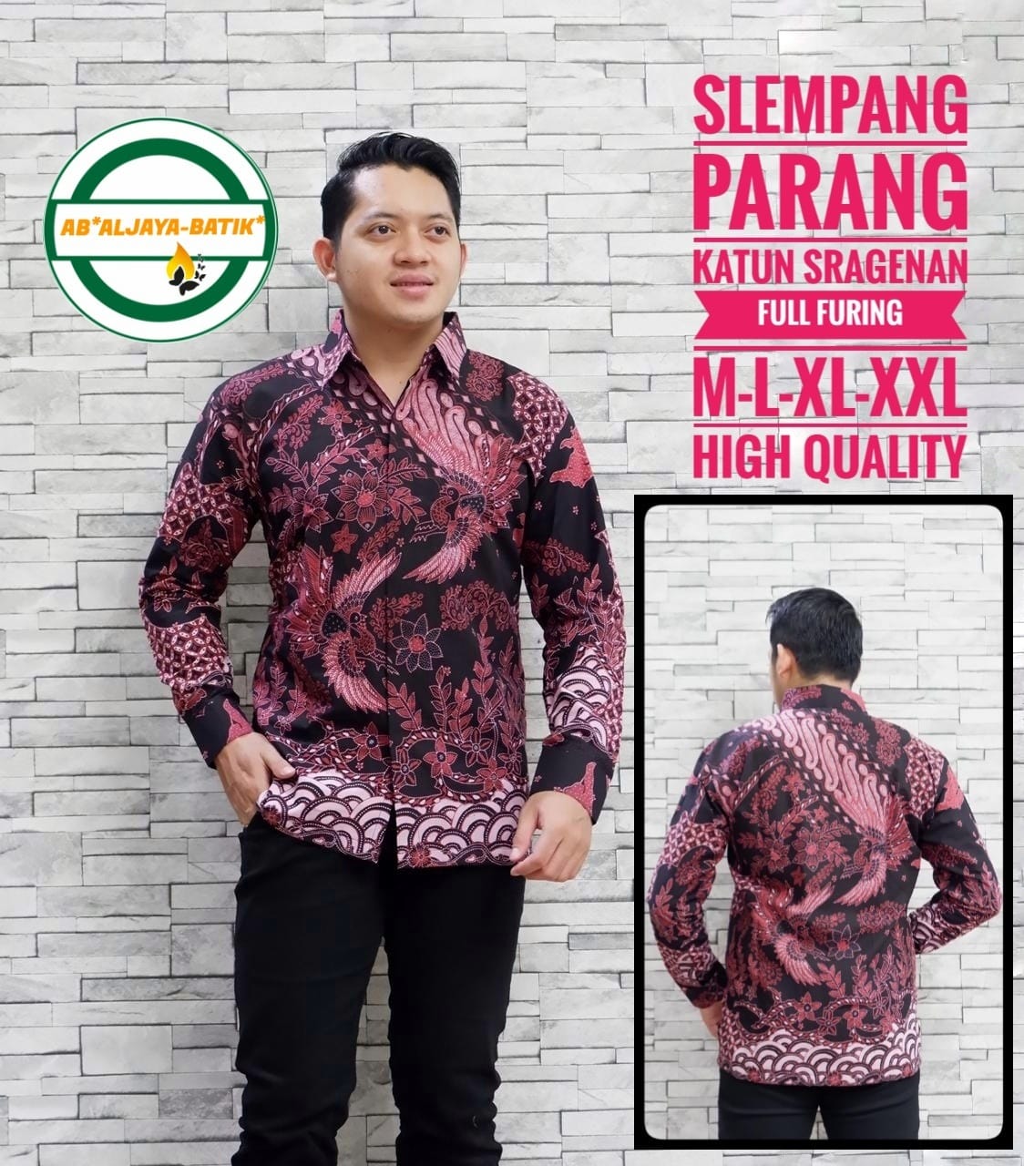 cover-SLEMPANG PARANG Kemeja Batik Pria Solo Lengan Panjang Lapis Furing BY ALJAYA-1