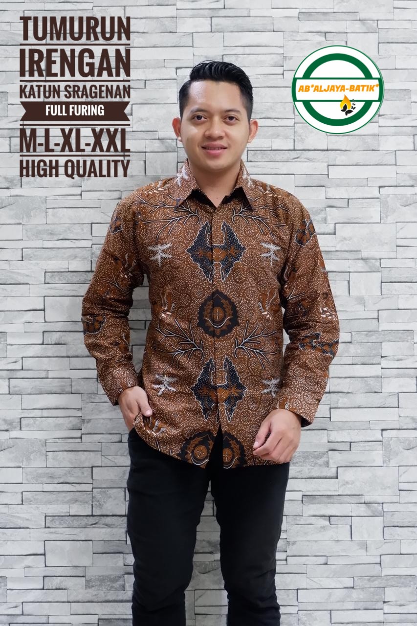 cover-TUMURUN IRENGAN Kemeja Batik Pria Solo Lengan Panjang Lapis Furing BY ALJAYA-1