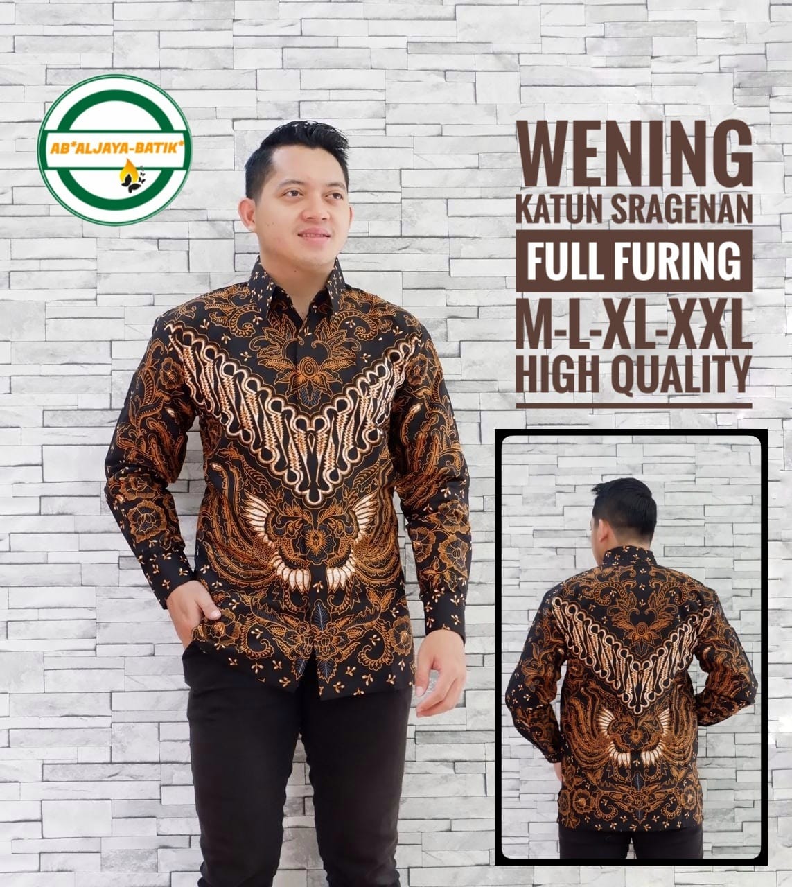 cover-WENING Kemeja Batik Pria Solo Lengan Panjang Lapis Furing BY ALJAYA-1