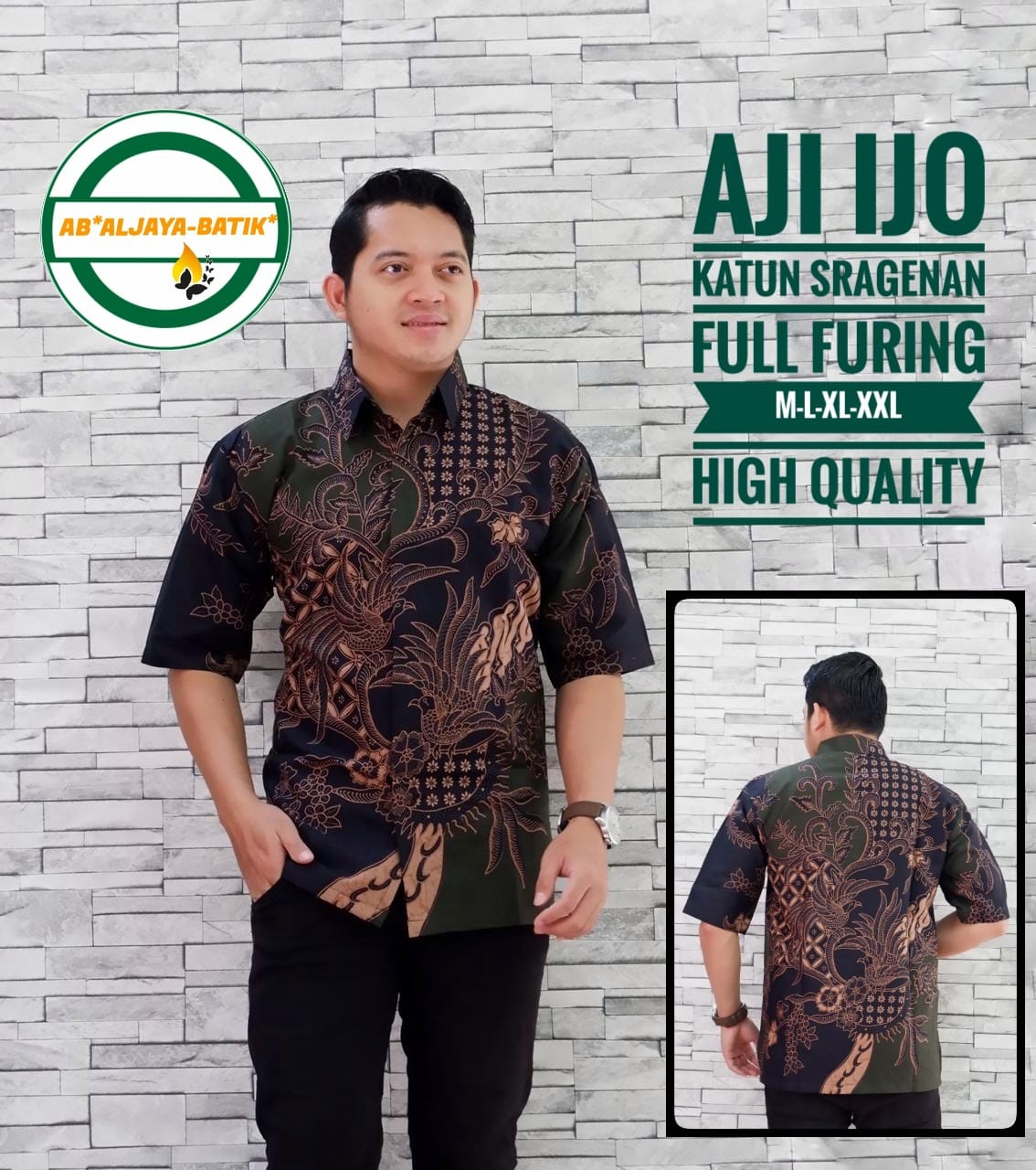 cover-AJI IJO Kemeja Batik Pria Solo Lengan Pendek Lapis Furing BY ALJAYA-1