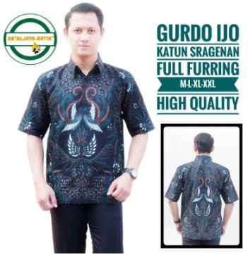 cover-GURDO IJO Kemeja Batik Pria Solo Lengan Pendek Lapis Furing BY ALJAYA-1