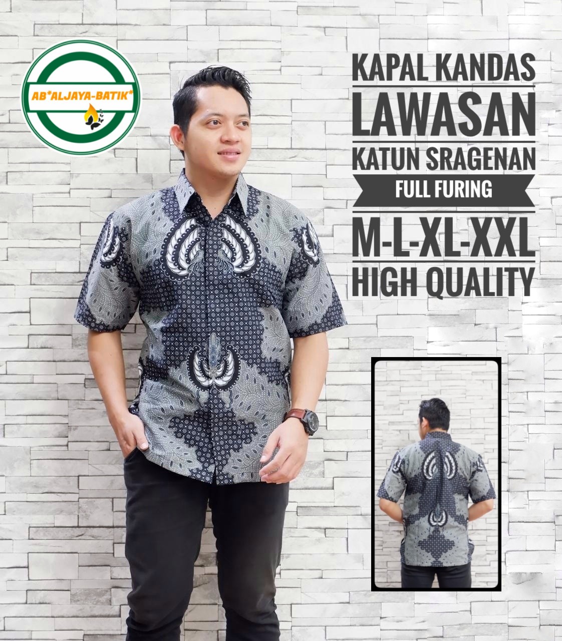 cover-KAPAL KANDAS LAWASAN Kemeja Batik Pria Solo Lengan Pendek Lapis Furing BY ALJAYA-1