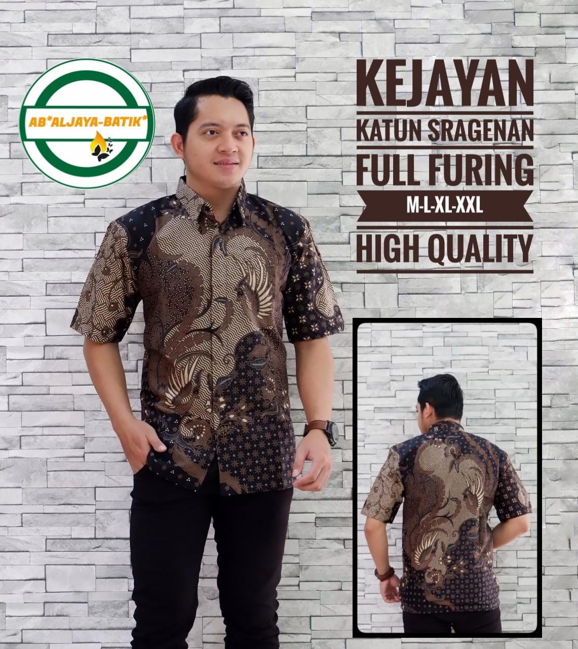 cover-KEJAYAN Kemeja Batik Pria Solo Lengan Pendek Lapis Furing BY ALJAYA-1