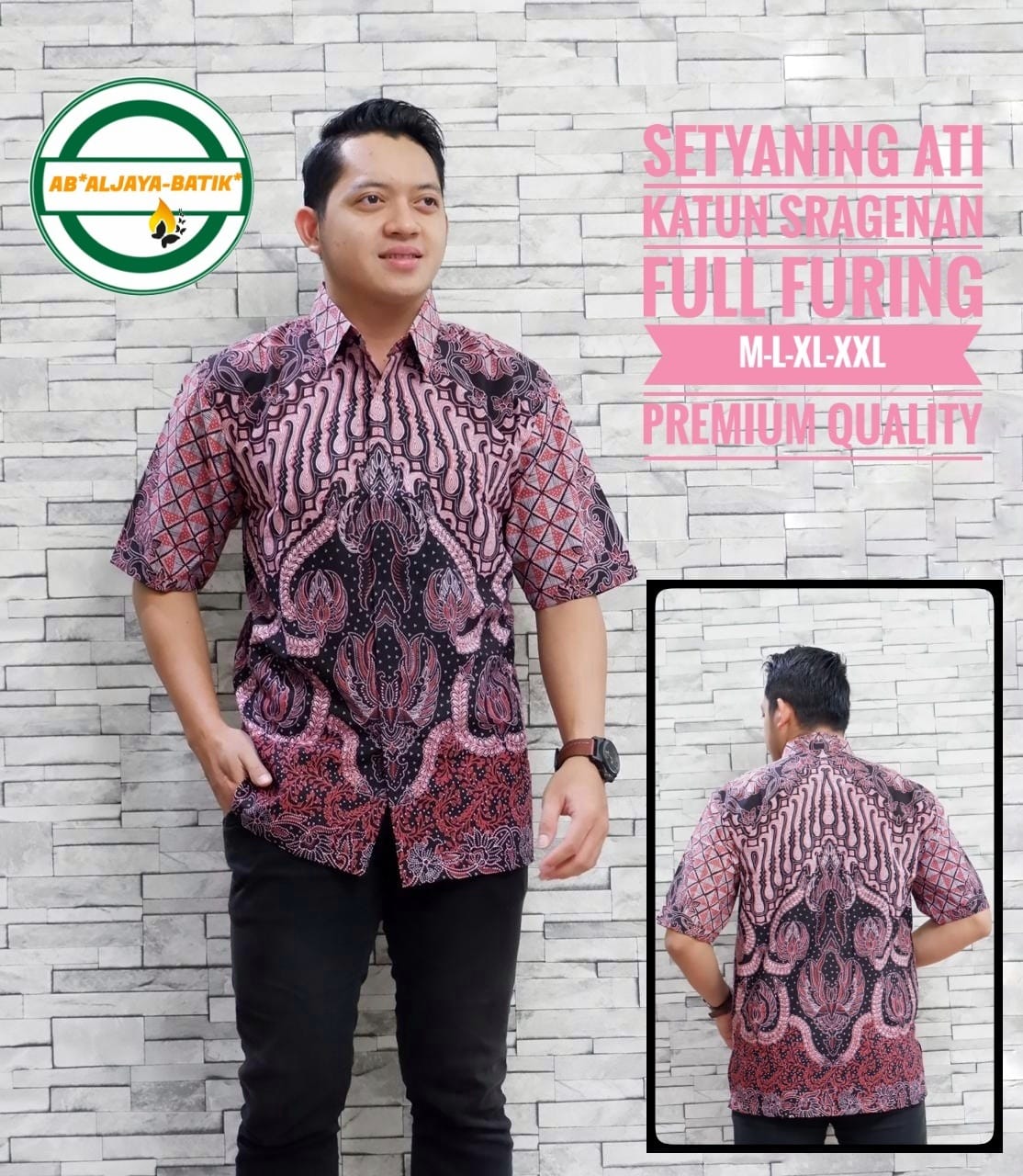 cover-SETYANING ATI Kemeja Batik Pria Solo Lengan Pendek Lapis Furing BY ALJAYA-1