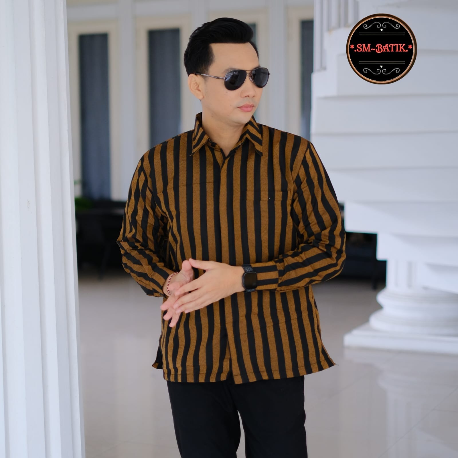 cover-LURIK SOGAN Kemeja Batik Pria Solo Lengan Panjang Lapis Furing BY SM-1