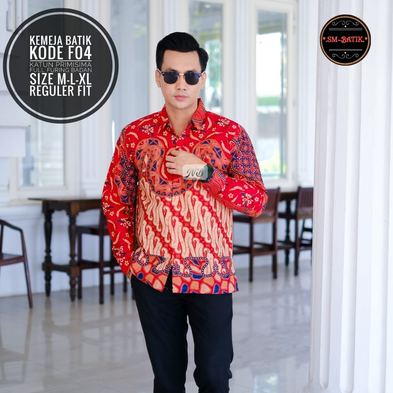 cover-F04 Kemeja Batik Pria Solo Lengan Panjang Lapis Furing BY SM-1