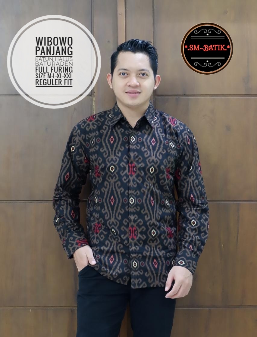cover-WIBOWO Kemeja Batik Pria Solo Lengan Panjang Lapis Furing BY SM-1