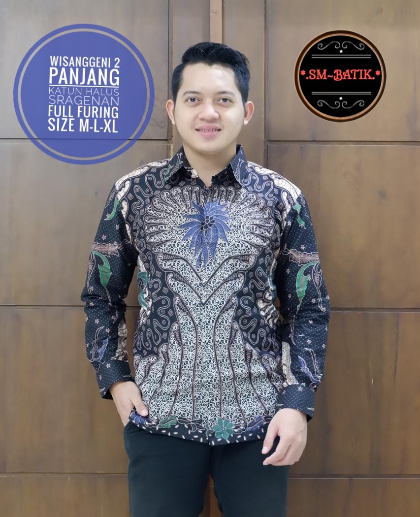 cover-WISANGGENI 2 Kemeja Batik Pria Solo Lengan Panjang Lapis Furing BY SM-1