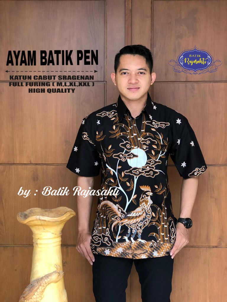 cover-AYAM BATIK KEMEJA BATIK PRIA SOLO LENGAN PENDEK LAPIS FURING BY RAJASAKTI-1