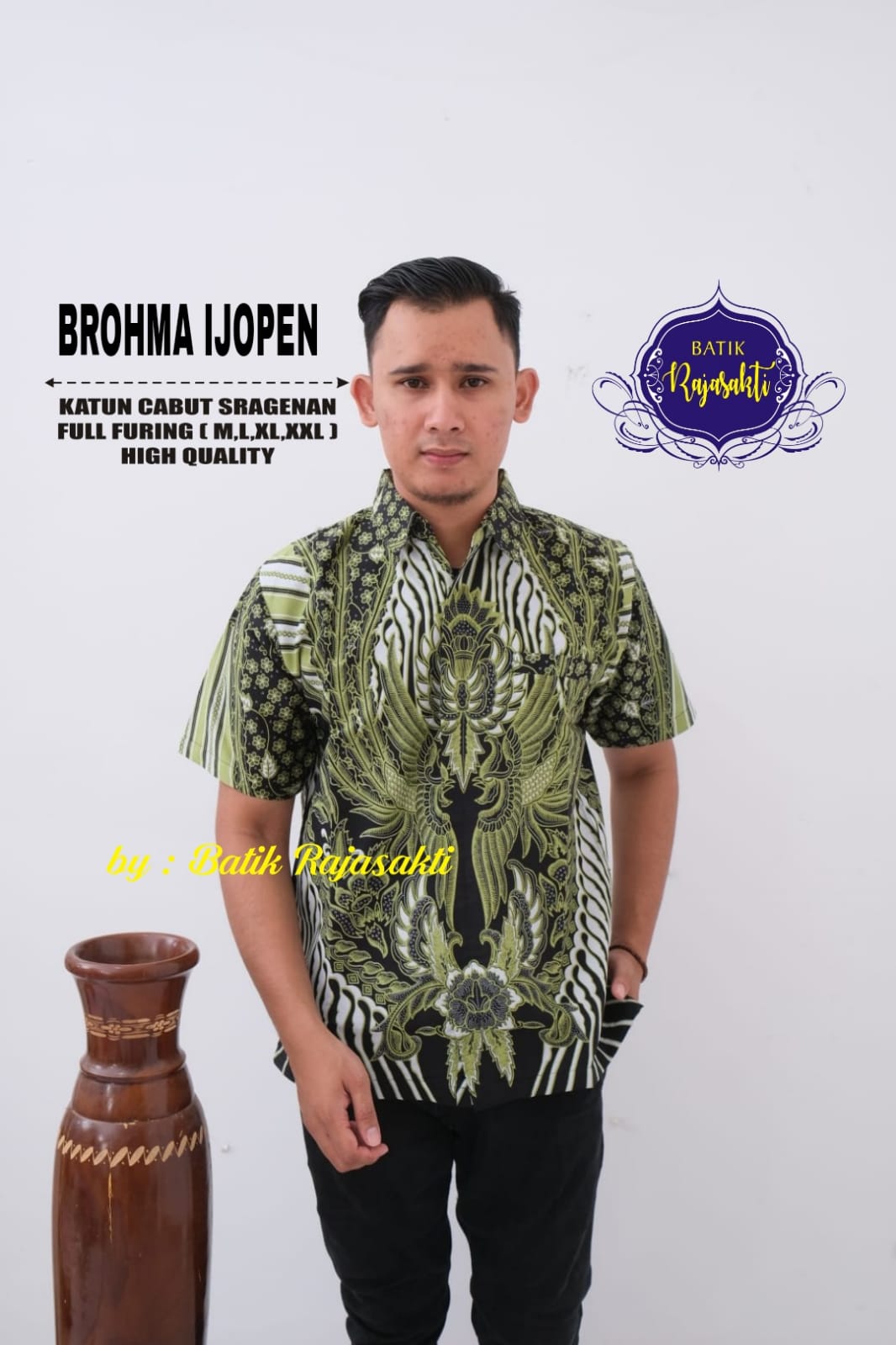 cover-BROHMA IJOPEN KEMEJA BATIK PRIA SOLO LENGAN PENDEK LAPIS FURING BY RAJASAKTI-1
