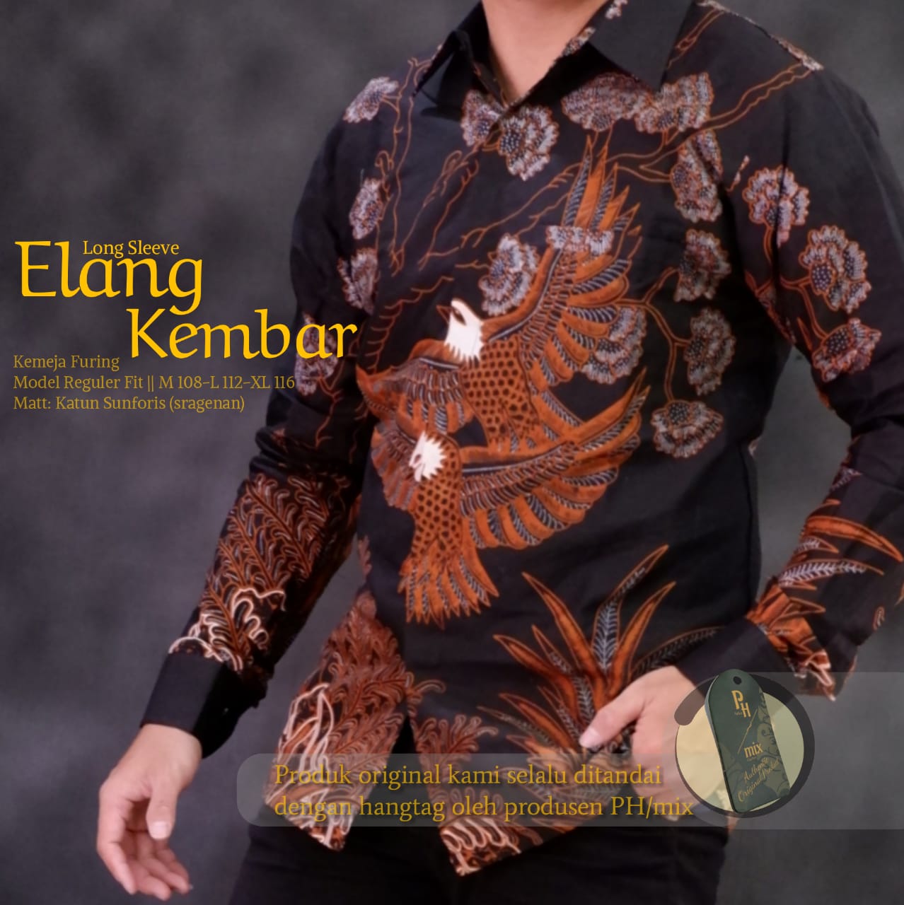 cover-ELANG KEMBAR 2 Kemeja Batik Pria Solo Lengan Panjang Lapis Furing BY MUKTI UTOMO-1