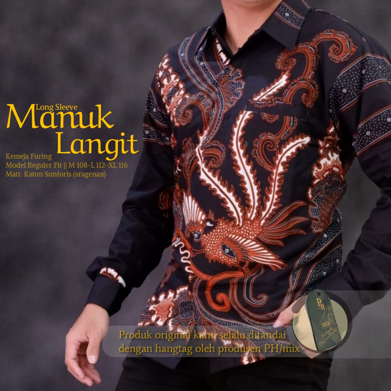 cover-MANUK LANGIT Kemeja Batik Pria Solo Lengan Panjang Lapis Furing BY MUKTI UTOMO-1