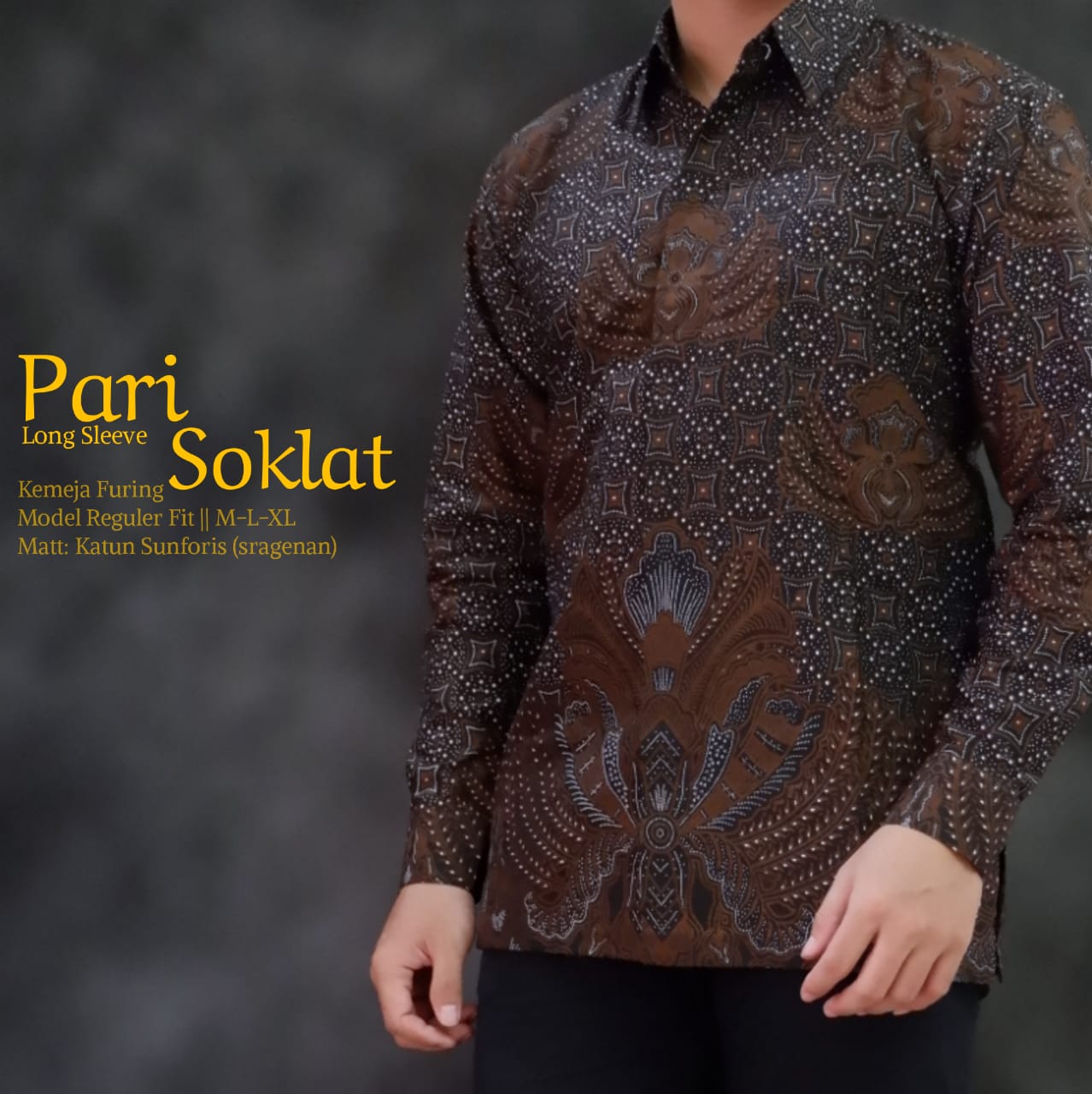 cover-PARI SOKLAT Kemeja Batik Pria Solo Lengan Panjang Lapis Furing BY MUKTI UTOMO-1