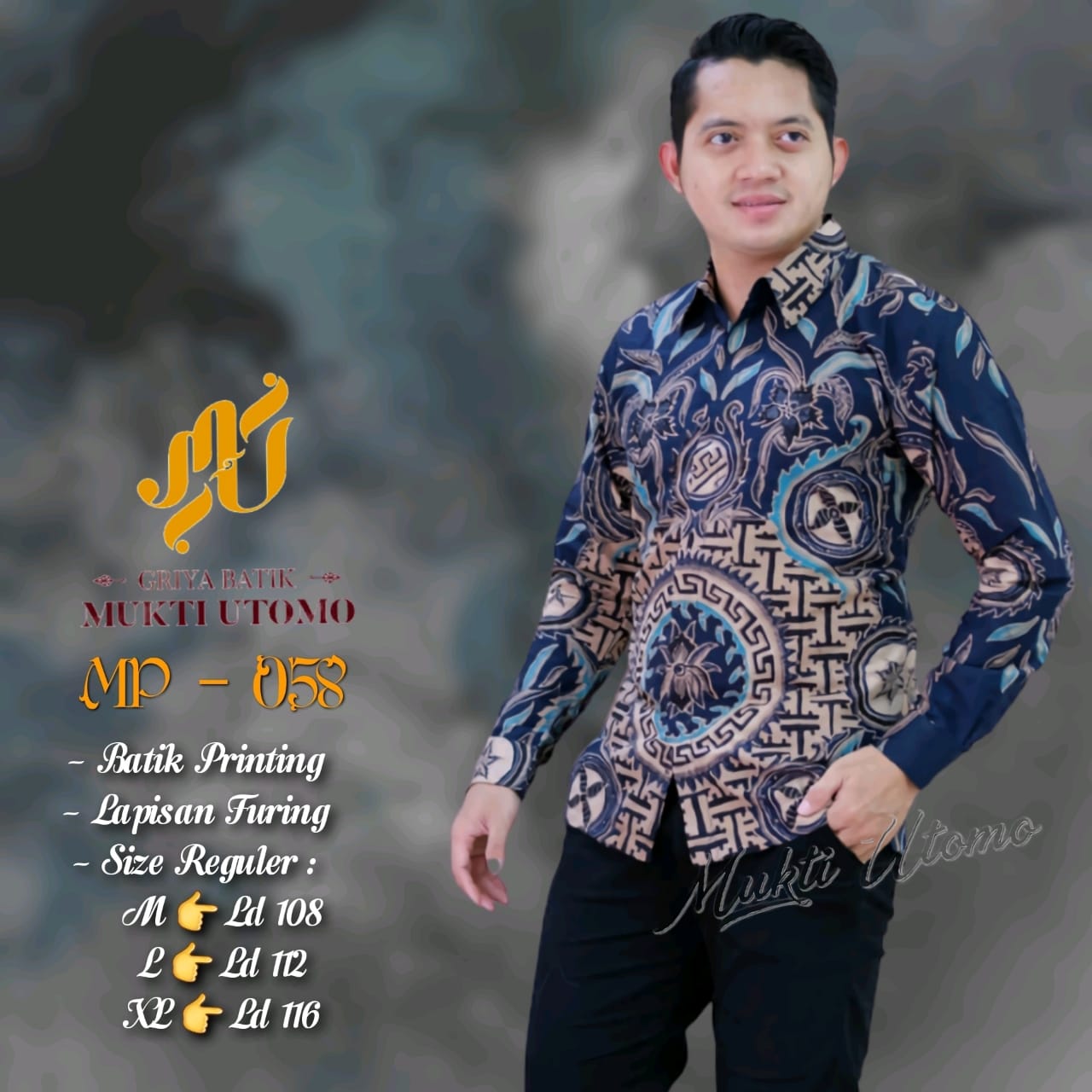 cover-TUALEN Kemeja Batik Pria Solo Lengan Panjang Lapis Furing BY MUKTI UTOMO-1