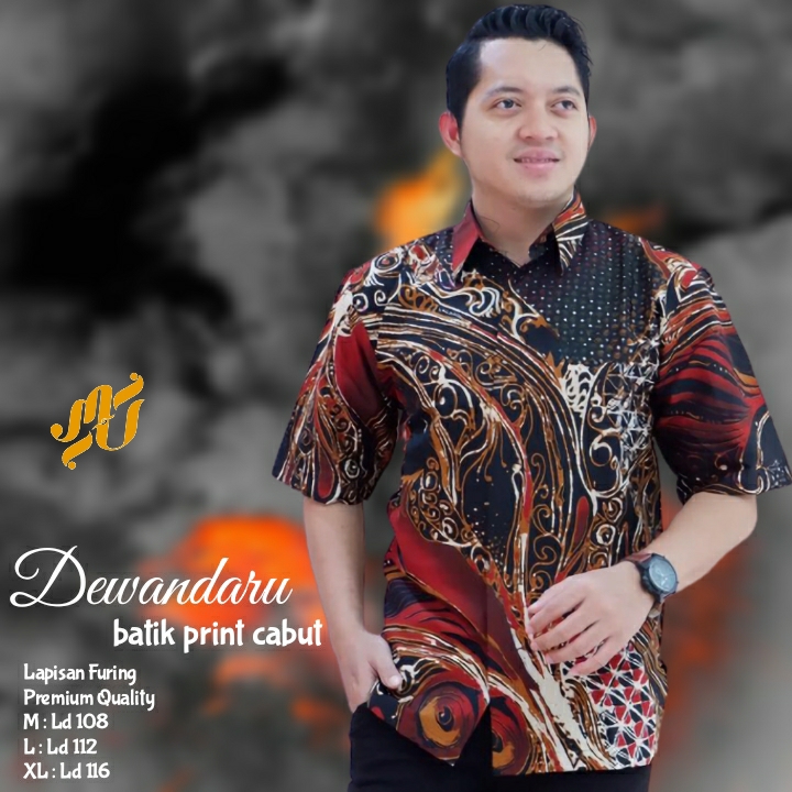cover-DEWANDARU Kemeja Batik Pria Solo Lengan Pendek Lapis Furing BY MUKTI UTOMO-1