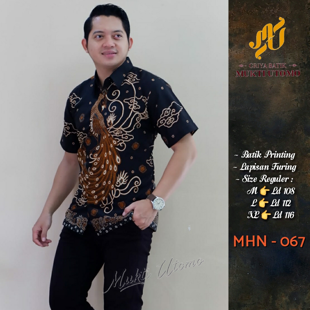 cover-MHN 067 Kemeja Batik Pria Solo Lengan Pendek Lapis Furing BY MUKTI UTOMO-1