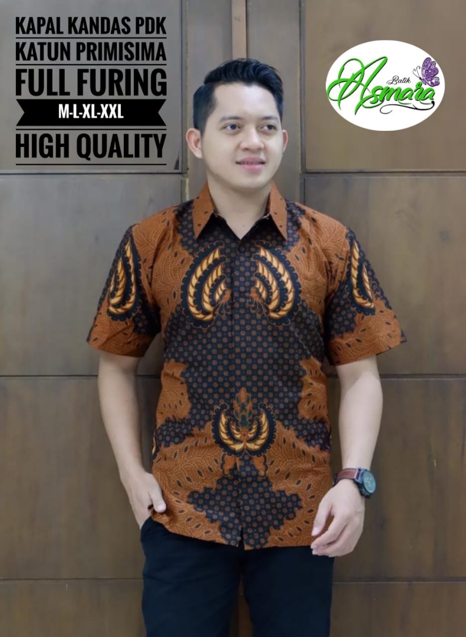 cover-KAPAL KANDAS Kemeja Batik Pria Solo Lengan Pendek Lapis Furing BY ASMARA-1
