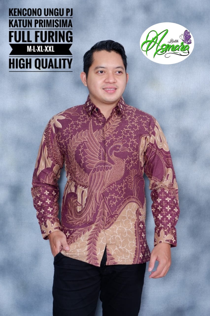 cover-KENCONO UNGU Kemeja Batik Pria Solo Lengan Panjang Lapis Furing BY ASMARA-1