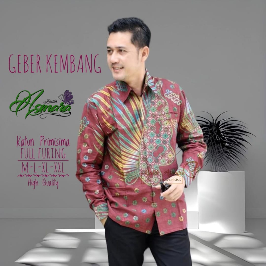 cover-GEBER KEMBANG Kemeja Batik Pria Solo Lengan Panjang Lapis Furing BY ASMARA-1