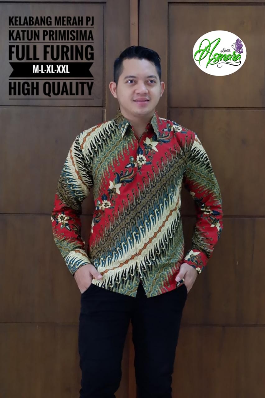 cover-KELABANG MERAH Kemeja Batik Pria Solo Lengan Panjang Lapis Furing BY ASMARA-1