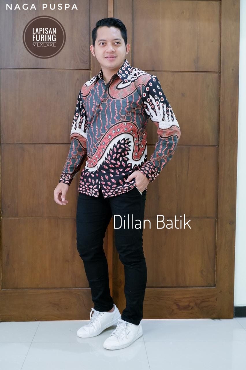 cover-NAGA PUSPA Kemeja Batik Pria Solo Lengan Panjang Lapis Furing BY DILLAN-1
