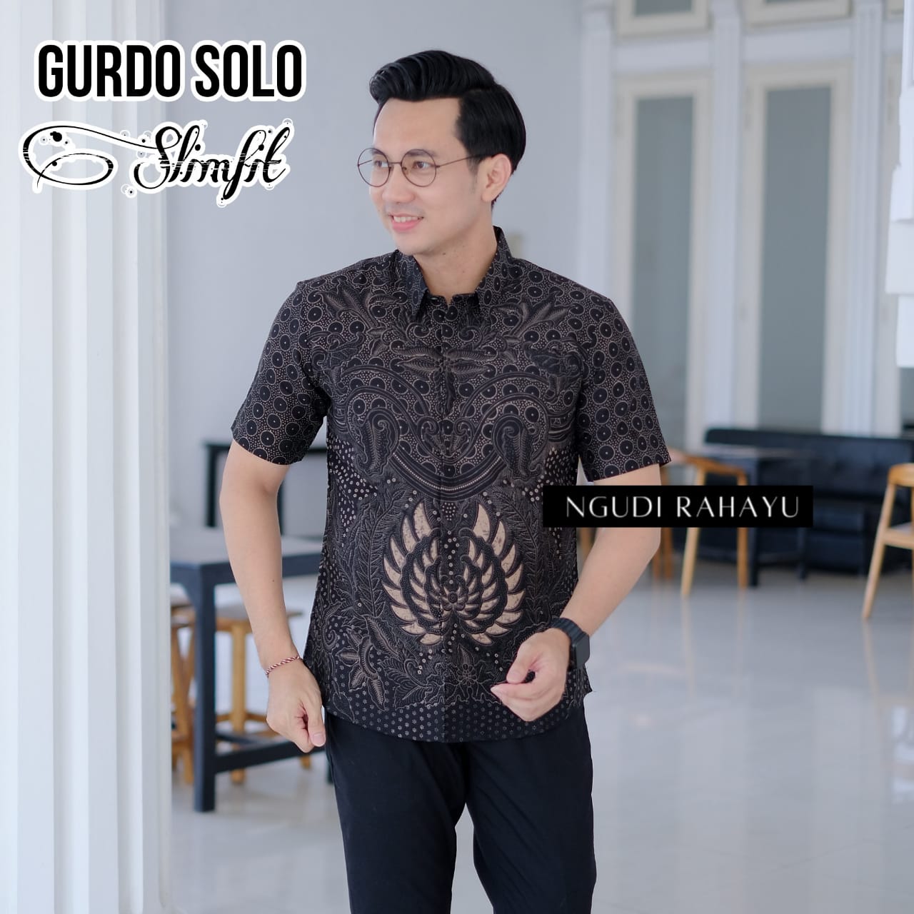 cover-GURDO SOLO Kemeja Batik Pria Solo Lengan Pendek Lapis Furing BY NGUDI RAHAYU-1