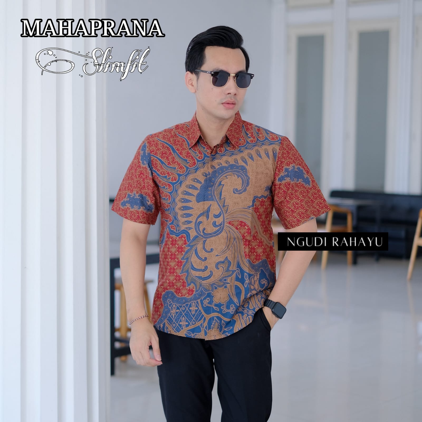cover-MAHAPRANA Kemeja Batik Pria Solo Lengan Pendek Lapis Furing BY NGUDI RAHAYU-1