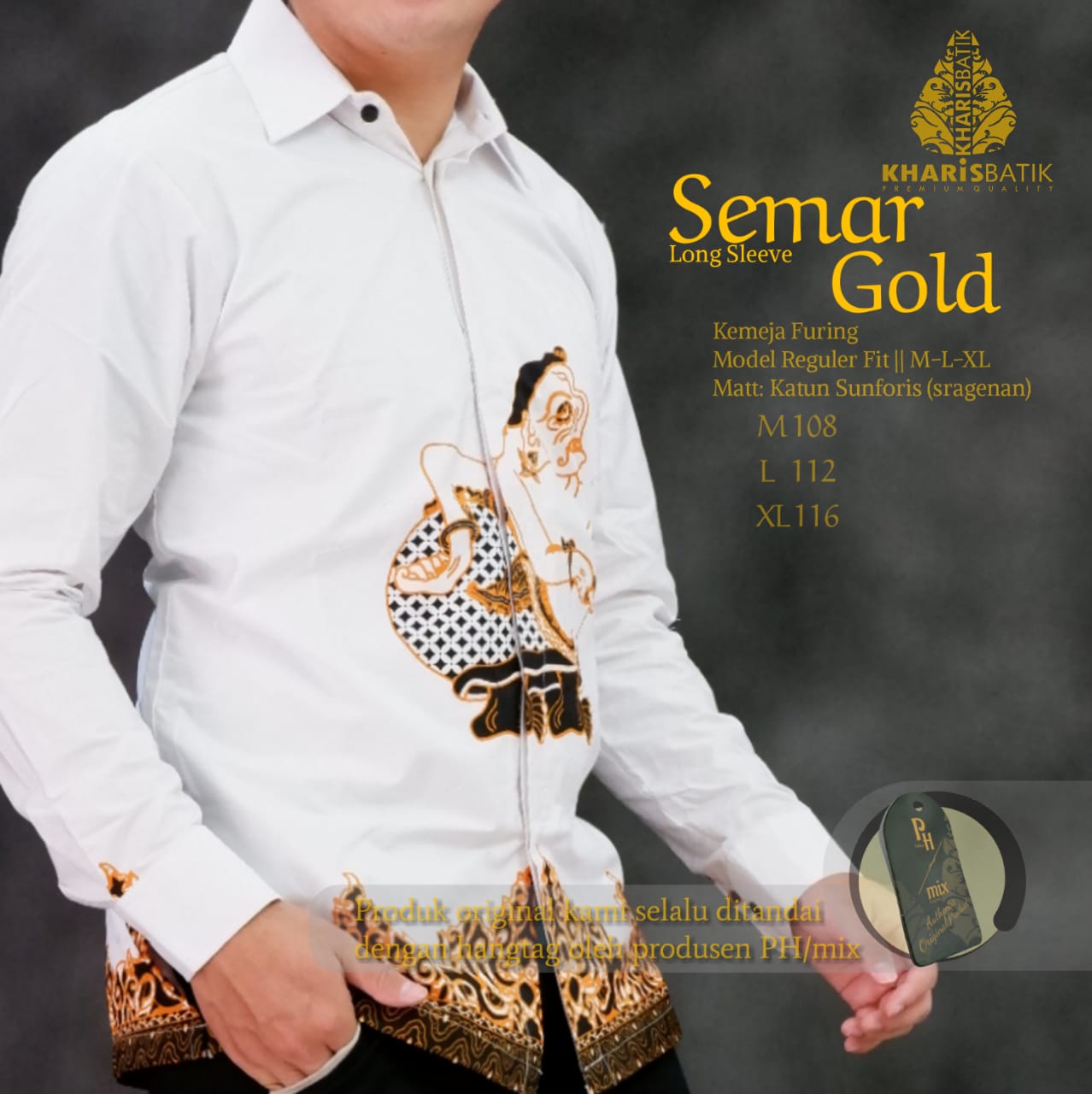 cover-SEMAR GOLD Kemeja Batik Pria Solo Lengan Panjang Lapis Furing BY KHARIS-1