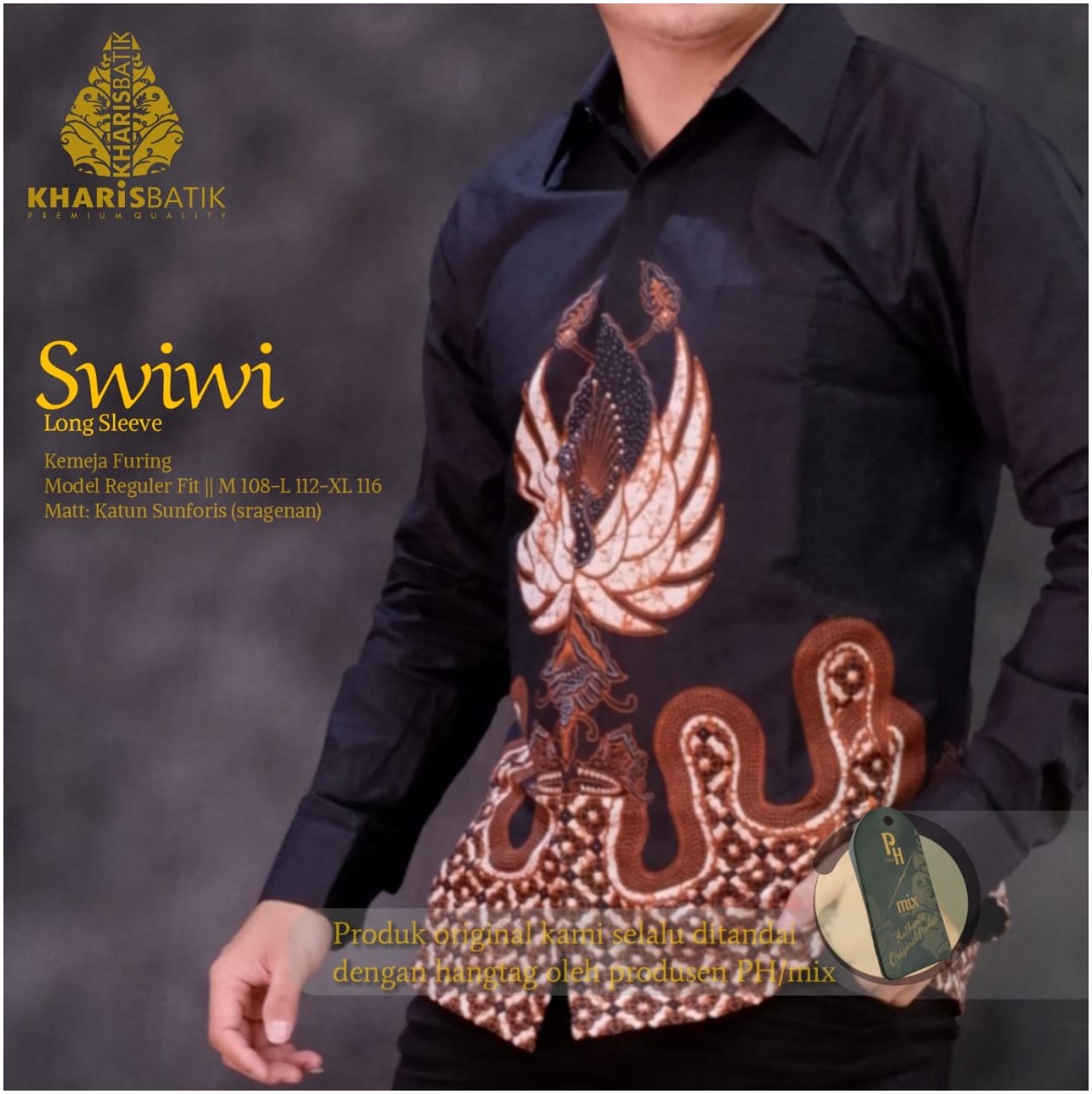 cover-SWIWI Kemeja Batik Pria Solo Lengan Panjang Lapis Furing BY KHARIS-1