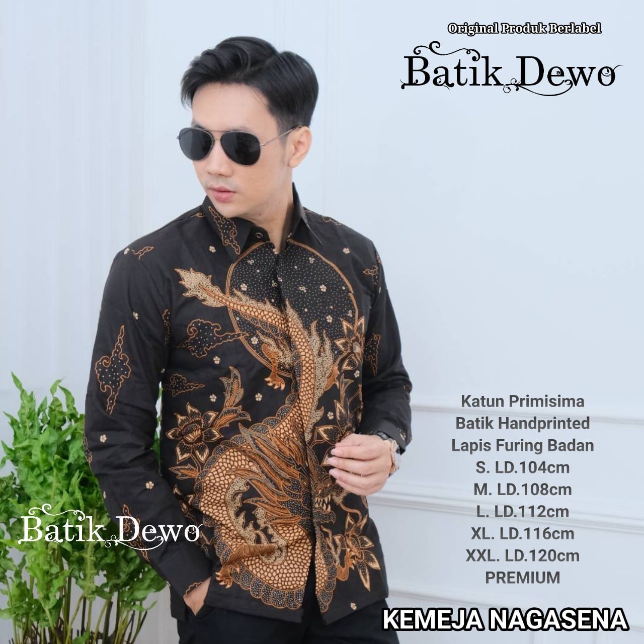 cover-NAGASENA Kemeja Batik Pria Solo Lengan Panjang Lapis Furing BY DEWO-1